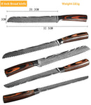 The Forge | Damascus Laser-Pattern Chef Knife Set (1-10 Piece)