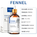 HIQILI 100ML Fenchel Ätherisches Öl, 100% Naturrein für Aromatherapie, Diffusor, Luftbefeuchter, Massage, Gewürz, Stressabbau