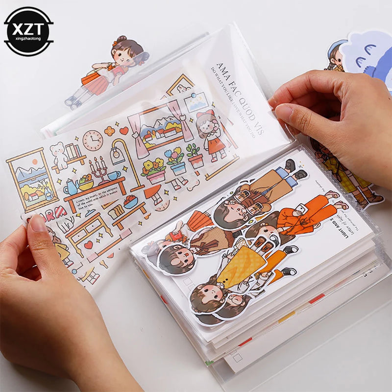 DIY Transparent PP Photo Album Storage Pockets Book A6 Sticker Pictures Postcard Insert Page Storage Organizer Holder Collection