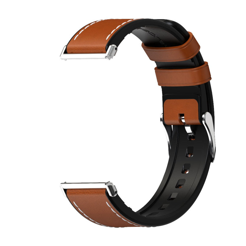 For Xiaomi Mi Watch Metal Strap With Connector Leather Watch Band Bracelet Perfect Match Silicone Replacement Accessories