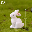 Easter Bunny Decoration Mini Resin Rabbit Craft Miniature Figurine Landscape Model Home Desktop Decor Fairy Garden Decoration