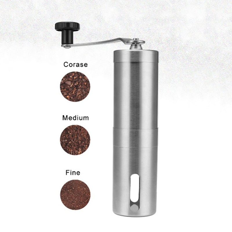 RECAFIMIL Manual Ceramic Coffee Grinder Stainless Steel Adjustable Coffee Bean Mill Clean Kitchen Tools Portable Conical Grinder