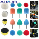 22Pcs Buffing Waxing Polishing Sponge Pads Kit Set Car Wheel Hub Polish Buffing Shank Waxing Foam Polisher