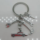 Mechanical Keychain Dad Father Initial Keychain Father's Day Gift Letter A-Z Truck Keychain Truck Key Ring Car Truck Lover Gift
