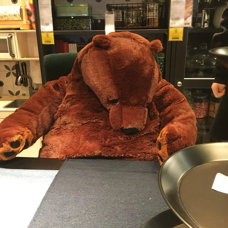 40cm -100cm simulation DJUNGELSKOG Brown Bear Giant Plush Teddy Bear Toy Stuffed Animals Soft Cushion Girl Kids Birthday Gift