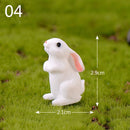 Easter Bunny Decoration Mini Resin Rabbit Craft Miniature Figurine Landscape Model Home Desktop Decor Fairy Garden Decoration