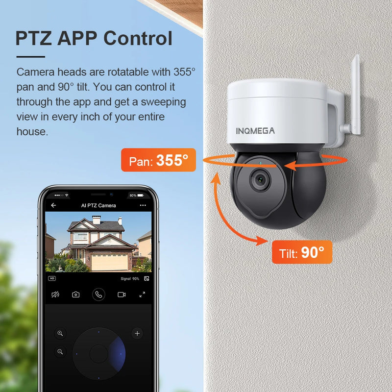 INQMEGA WIFI Smart Life Camera Outdoor Wireless Security Home CCTV Surveillance Camera 5MP Auto Tracking Night Vision