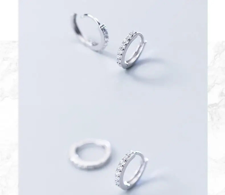 100% 925 Sterling Silver Hypoallergenic Earrings Zircon Stud Earring for Women 2020 Fashion Jewelry Brincos Joyas De Plata 925