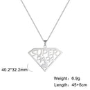 Cazador Super Papa Mama Pendant Necklace for Men Dad Woman Stainless Steel Jewelry Mother Father's Day Gifts Wholesale 2025 New