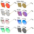 1PC Unisex Mirror Rimless Sunglasses Vintage Fashion Letter NO Eyewear Punk Goggles Luxury Sun Glasses Metal Trend UV400 Shades