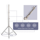 1-2PCS 2.8M Stainless Steel Light Stand 1/4  3/8 Universal Adapter 110 inches/280 centimeters Foldable Support Stand
