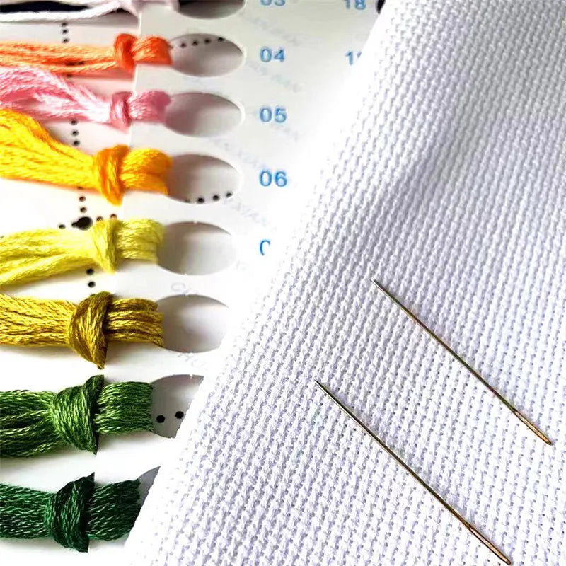 ZD538 Ground Mat Cushion Latch Hook Kit Embroidery DIY Craft Cross Stitch Needlework Embroidery Counted Cross-Stitching Kit Set