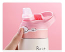 400ML Children Thermos Water Bottle Kids Thermos Mug Baby Duck Billed Straw 316 Stainless Steel Vacuum Flasks Tumbler Thermo Cup
