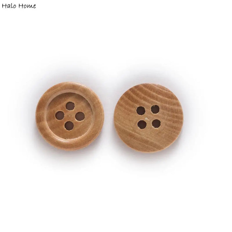 2 Hole Wood grain Solid Wooden Buttons Sewing Scrapbook Clothing Crafts Gift Jacket Blazer Sweaters Handwork Accessories 10-25mm