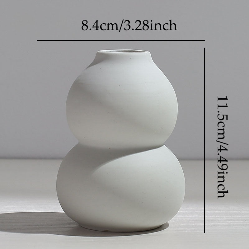Nordic Ceramic Vase Figurines Interior Modern Plant Pot desktop Planter Living Room decor vases home Decoraiton Accessories