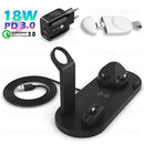 3 in 1 Wireless Charger for iPhone Wireless Charger 3in1 Induction Charging Dock Station for iPhone 12 SE 11 Apple Watch Airpods