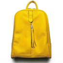 Women 100% Full Grain Genuine Cow Leather White Gray Beige Blue Yellow Black Backpacks Ladies Schoolbag Teenagers Cowhide Bag