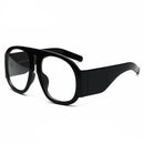HBK Luxury Celebrity Sunglasses Women Men Retro Oversized Oval Sun Glasses Hip Hop Style High Quality Big Frame Brown Gray Lens