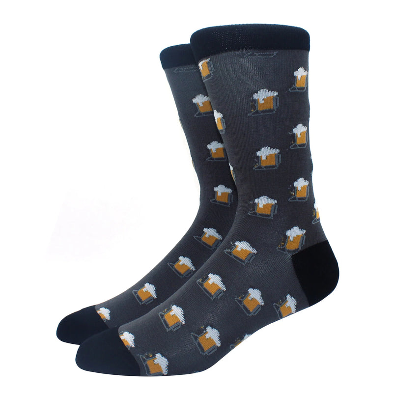 2024 New Hiphop Cotton Men Socks Harajuku Happy Funny animal Flamingo penguin chili Dress Socks for Male Wedding Christmas Gift