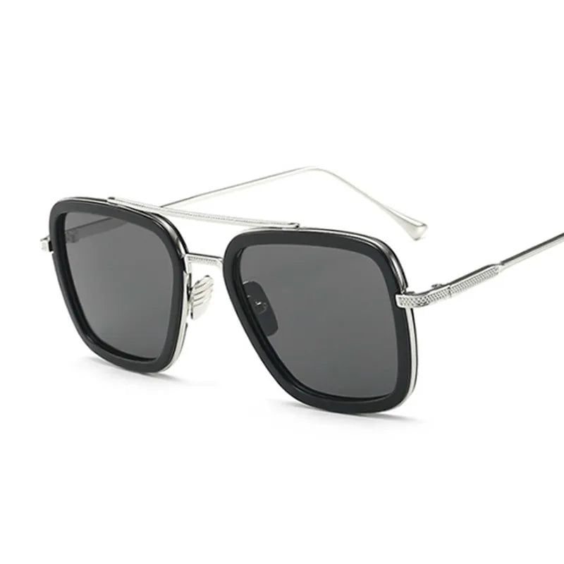 Luxury Square Sunglasses Men Women Brand Designer Retro Alloy Frame Big Sun Glasses Vintage Gradient Male Female Oculos Feminino