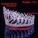 Crystal Queen Hochzeit Tiara Krone Braut Festzug Haarschmuck Barock Diadem Kopfschmuck Damen Braut Kopfschmuck Accessoires