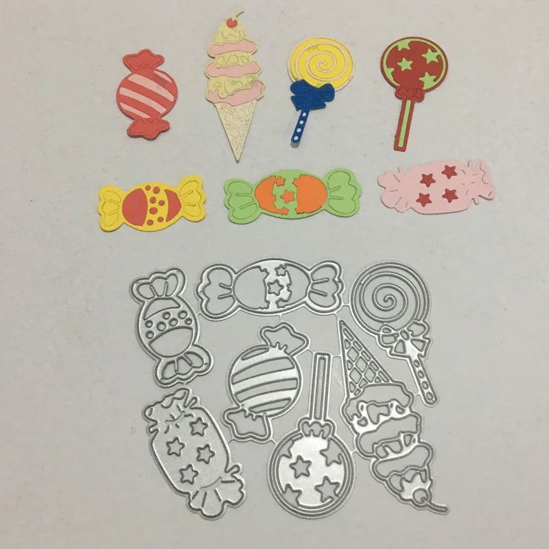 Candy Frame Set Metal Cutting Dies Lollipop Die Cut Stencil Scrapbooking Embossing 2024 New Christmas Craft Stamps And Dies