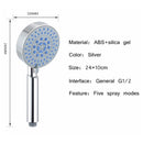 ZhangJi Hot Sale Shower Head Set Bathroom Chromeplate Handheld Showerhead with hose and holder Multiple modes showerhead sets