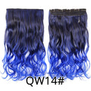 Alileader Favourite Synthetic 5Clips In Hair Long Wave Clip In Hair Extension Synthetic Hair Extensions Ombre Fake Hairpieces