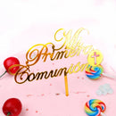 Golden Acrylic Happy Birthday Cake Topper Spanish language Birthday Party Cake Toppers For Kids holiday gifts Dessert Decoration