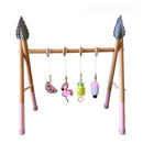 1Set Nordic Style Baby Gym Play Nursery Sensory Ring-pull Toy Wooden Frame Infant Room Toddler Clothes Rack Gift Kids Decor