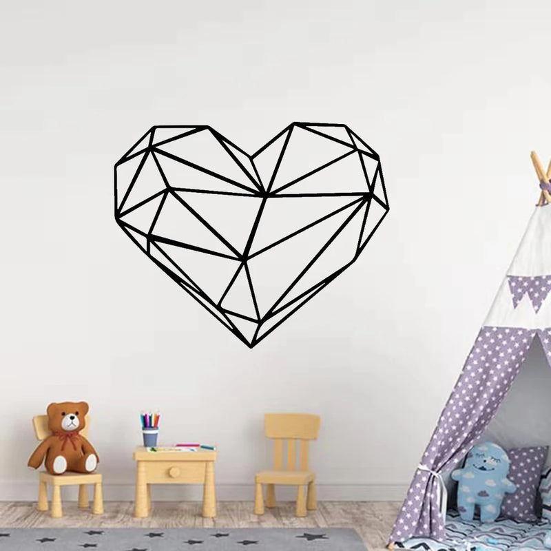 Creativity Geometry Heart Wall Stickers Wall Art Decor Bedroom Nursery Decoration Sticker Mural Wall Decals wall-sticker