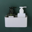 1PC ABS Wandmontierter Kosmetik-Aufbewahrungsbox Badezimmer-Aufbewahrungsregal Wandregal Klebstoff-Aufbewahrungsbehälter Badezimmer-Organizer-Zubehör
