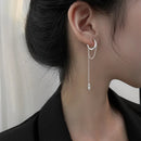 Prevent Allergy 925 Silver Needle Tassel Round Bead Long Drop Earring For Women Party Wedding Jewelry eh1047