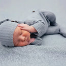 2 Pcs/Set Baby Hat Romper Newborn Photography Props Knitted Jumpsuit Long Tail Cap Kit Infants Photo Shooting Clothing Outfits