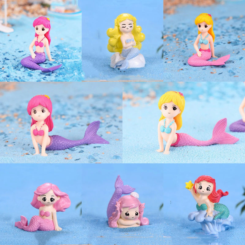 Sexy Mermaid Fairy Garden Miniatures Gnomes Moss Terrariums Resin Crafts Figurines For Home Decoration Mini Figures