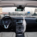 Mini Traumfänger Auto Reinweiße Feder Windspiele Wandbehang Deko Romantisches Haus Ornament