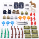 Military Weapon Box SWAT Gun Sandbag Armor Cannon Guns Toy Suit Figures Building Blocks Toys for Children WW2 Weapons Kids Gifts