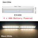 6 10 24 40 60 LEDs Under Cabinet Night Light Motion Sensor Closet Light Kitchen Bedroom Lighting Wall Lamp With Magnetic Strip