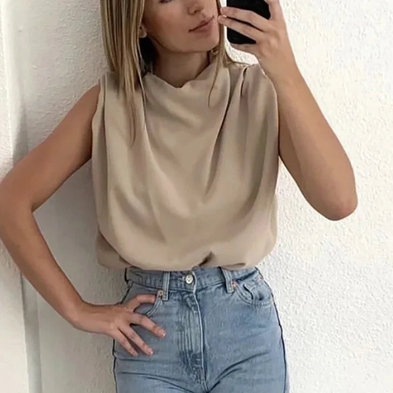 Vintage Women Elegant Stand Collar Soft Blouse 2021 Summer Fashion Ladies Stylish Loose Blouses Casual Female Tops Girls Chic