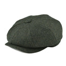 BOTVELA Woll-Tweed Newsboy Cap Fischgrätmuster Männer Frauen Britische Gatsby Retro Mütze Schiebermütze für Herren Vintage Fischgrät Baskenmütze