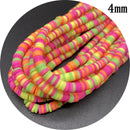 400pcs/Lot 3/4/5/6mm 16inch Round Slice Clay Beads Spacer Beads Polymer Clay Beads For Jewelry Making DIY Handmade Accessories