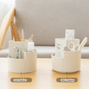 MINKYS Multifunctional 3 Grid 360 Degree Rotating Pen Holder Desktop Organizer Large Capacity Pencil Box School Stationery
