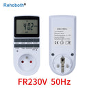 EU Electronic Digital Timer Switch US FR BR Plug Kitchen Timer Socket Outlet 230V 110V 7 Day 12/24 Hour Programmable Timing