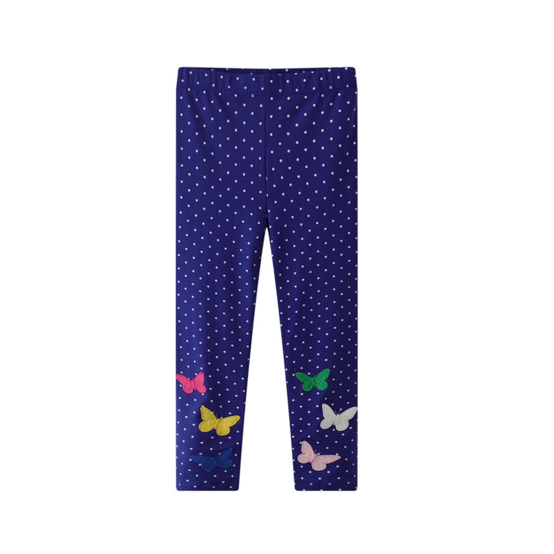 Girls Leggings Stripes Unicorn Pants Kids Cotton Skinny Pants Cartoon Animals Butterfly Print Children Trousers