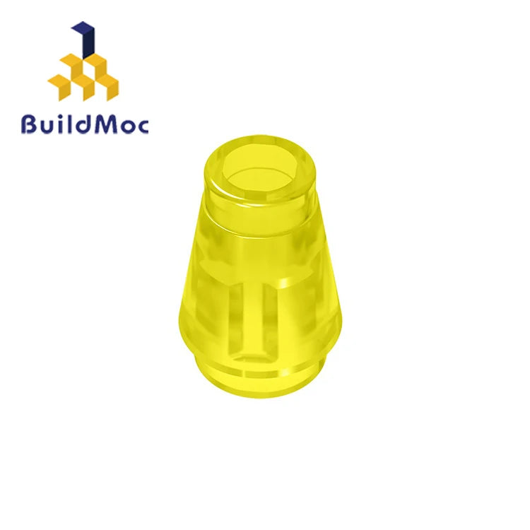 BuildMOC 59900 Cone 1x1 Top Groove brick high-tech Changeover Catch For Building Blocks Parts DIY Educ