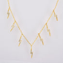 ANDYWEN 925 Sterling Silver Gold Lighting Zircon Charm Choker Women Luxury Chain Necklace 2020 Fine Jewelry Rock Punk Party Jewe
