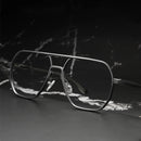 HDCRAFTER Metal Oversized Computer Eye Glasses Anti-Blue Rays Photochromic Lenses Eyeglasses Frame For Women Men Oculos de grau