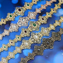 Sunspicems Moroccan Caftan Belt for Women Wedding Dress Body Jewelry Gold Color Metal Waist Chain Adjustable Length Bride Gift