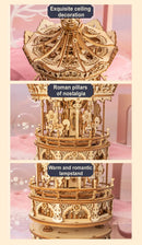 The Kinematic Carousel | Architectural Wooden Music Box