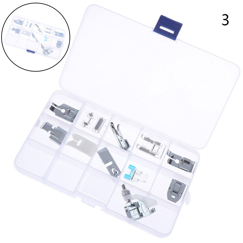 11 Pcs Domestic Sewing Machine Foot Feet Snap On For Brother Singer Set Sewing Tools Accessory Household Embroidery Machine Foot